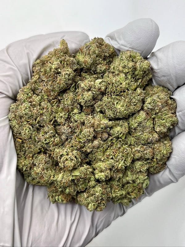 Cherry Poppers THCa Flower close‑up buds with frosty trichomes